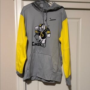 Nike Gray and Yellow Hoodie
